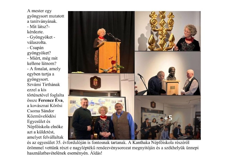 Hálózati kapcsolat erősítése a Kanthaka népfőiskola és Kőrősi Csoma Sándor népfőiskola között