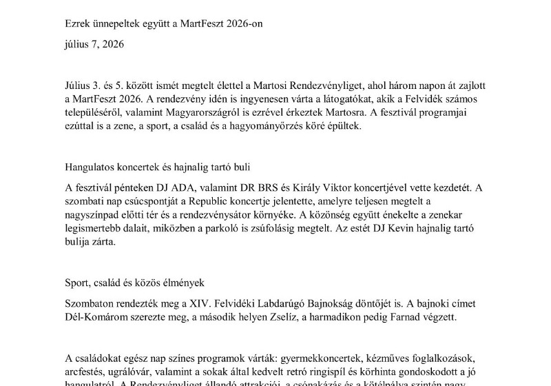 Martfeszt