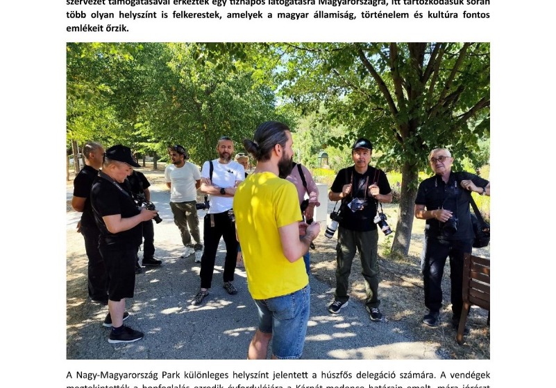 Közép-ázsiai fotóművészek a Nagy-Magyarország Parkban