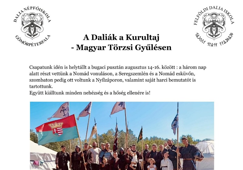A Daliák a Kurultaj - Magyar Törzsi Gyűlésen