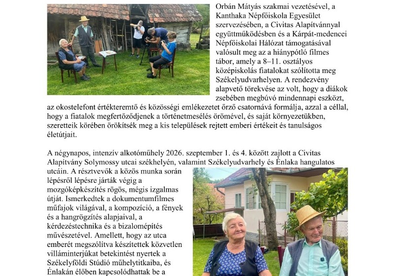 Filmes tábor a digitális értékőrzésért