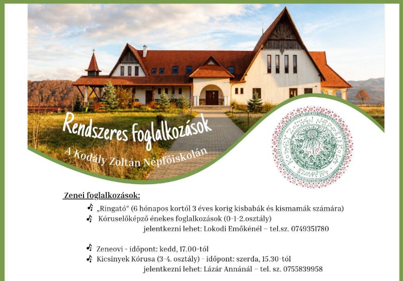 Rendszeres foglalkozások