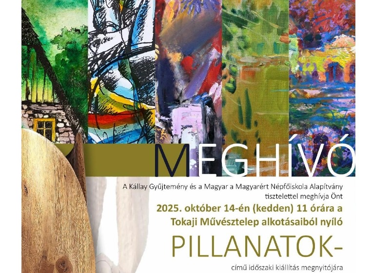 "Pillanatok" című kiállítás - meghívó